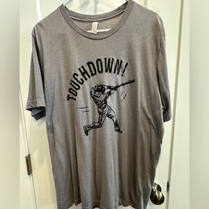 Bella Canvas Gray Touchdown Graphic Tee Size XL